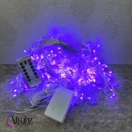 آویز پرده ای سوزنی بنفش2