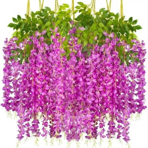 دسته گل سه دسته ای ویستریا سرخابی