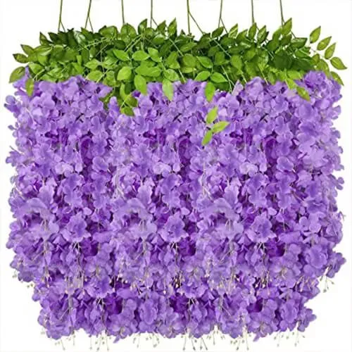 دسته گل سه دسته ای ویستریا یاسی