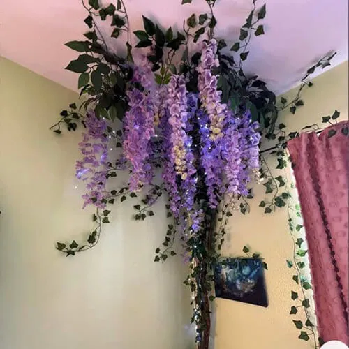 دسته گل سه دسته ای ویستریا یاسی0